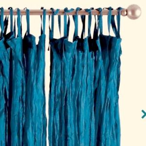 Crinkle voile curtains (set of 2) teal